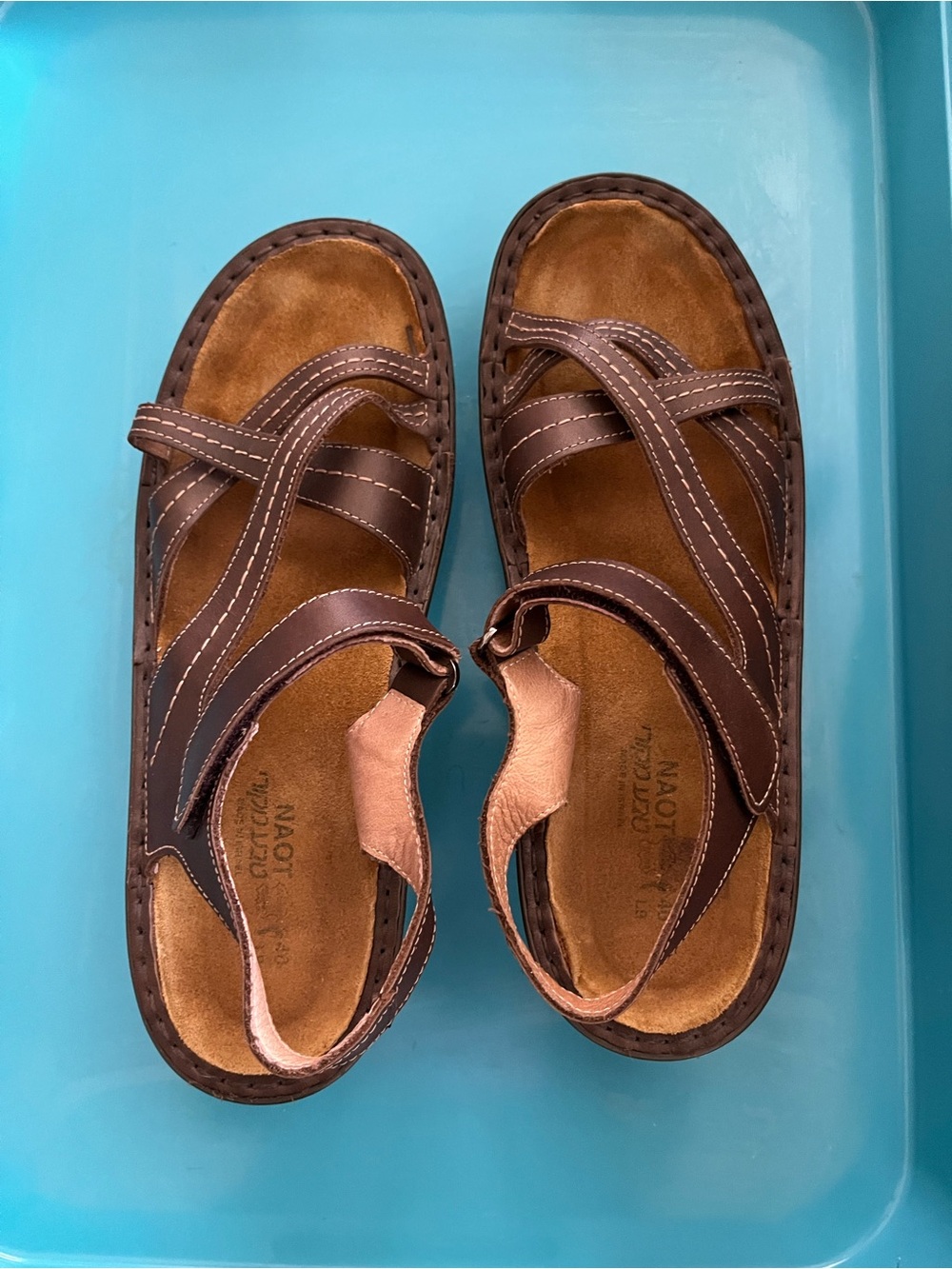 Brown Leather Strappy Sandals